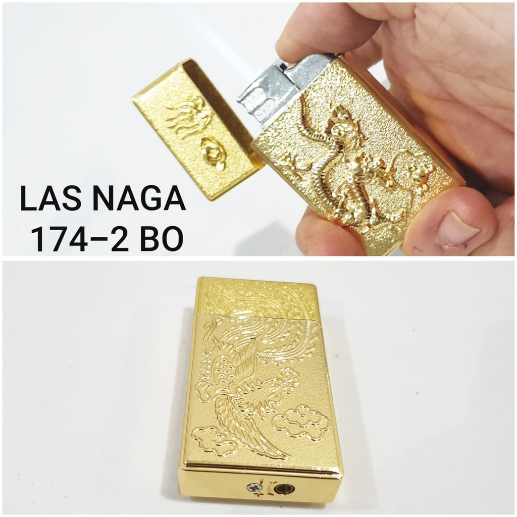 Best Promo! KOREK API GAS NAGA 174-2 BO GOLD MANCIS LAS LIGHTER DRAGON Sale!