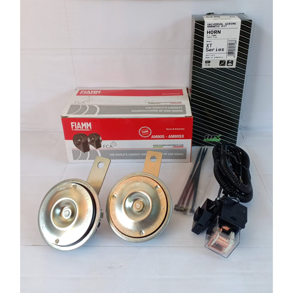 PAKET KLAKSON DISC FIAMM AM80S-AM80SX 12V DAN RELAY KLAKSON MX