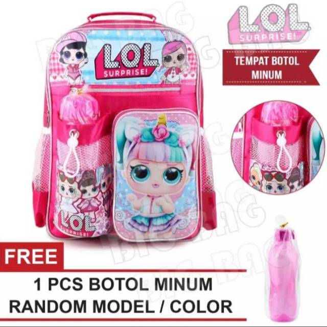 TAS LOL ANAK PREMIUM GRATIS BOTOL  TAS ANAK RANGSEL SEKOLAH  SD DAN TK