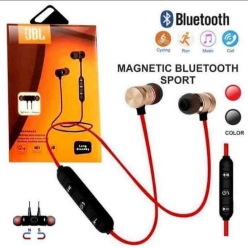 HEADSET BLUETOOTH MAGNETIC SPORT HF HANDSFREE EARPHONE  MAGNET Makassar