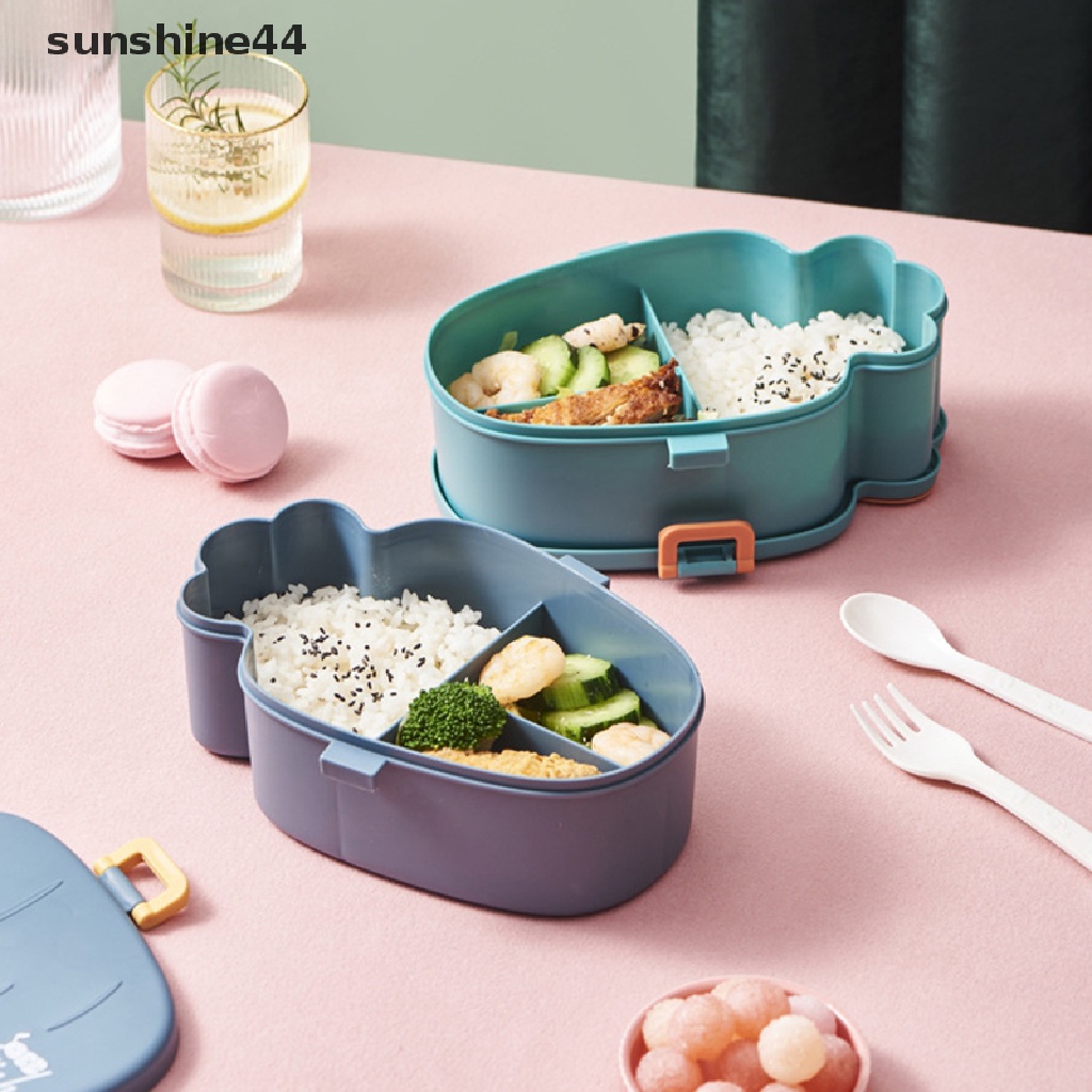 Sunshine Kotak Makan Bento Jepang Lucu Dengan Insulasi Untuk Microwave / Oven