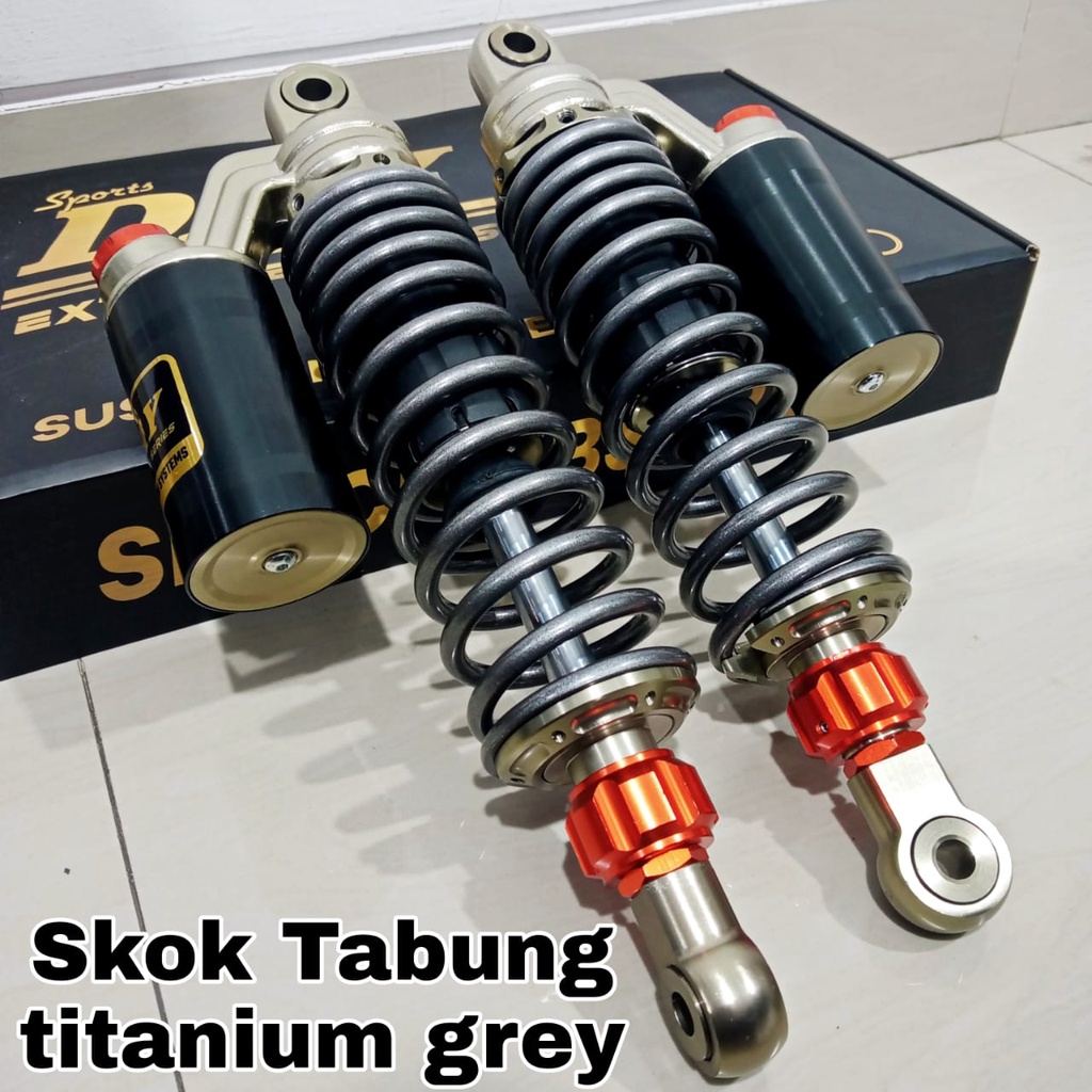 Skok Shockbreaker Tabung Titanium Grey 280 320 Copy Ktc extrem Rxking Gl Tiger Cb100 ukuran 32 CM 28