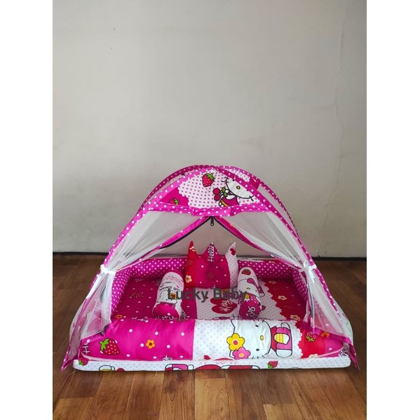 Kasur Bayi Kolam Kulambu Tenda Motif Hello Kitty