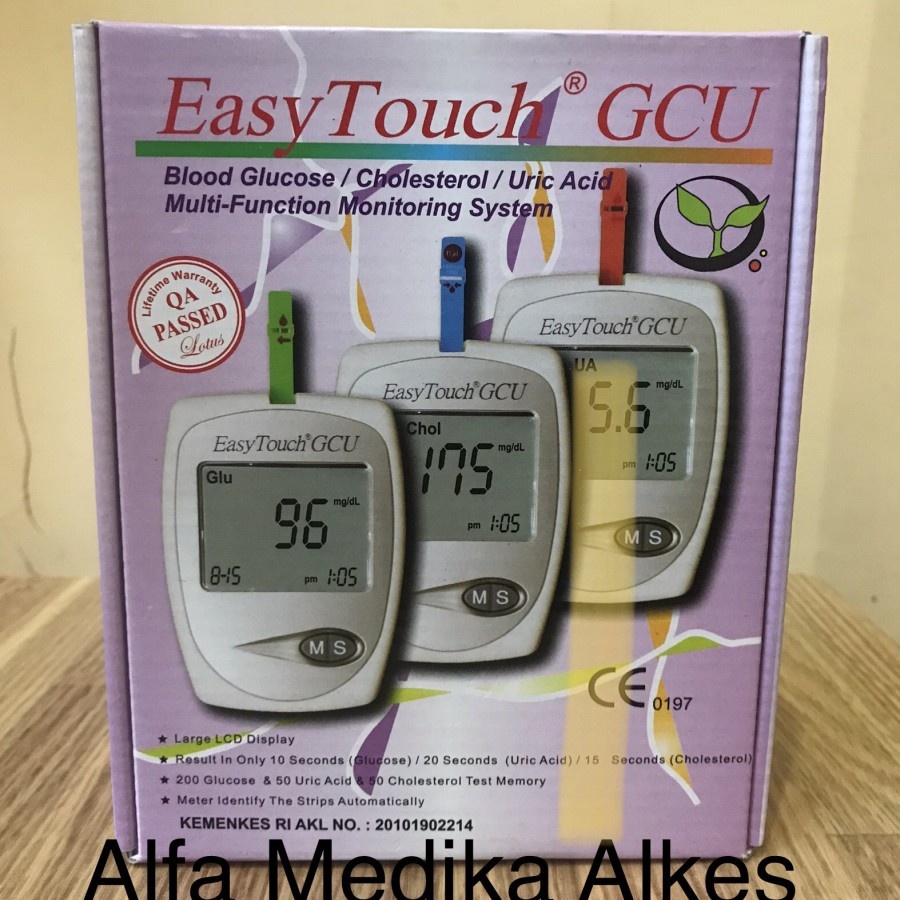 Alat easytouch gcu 3in1 test gula darah asam urat kolesterol Easytouch