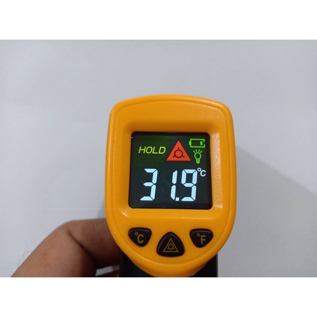 Thermometer gun tembak infrared infra red merah LCD color warna 3.5&quot; non contact contacless digital