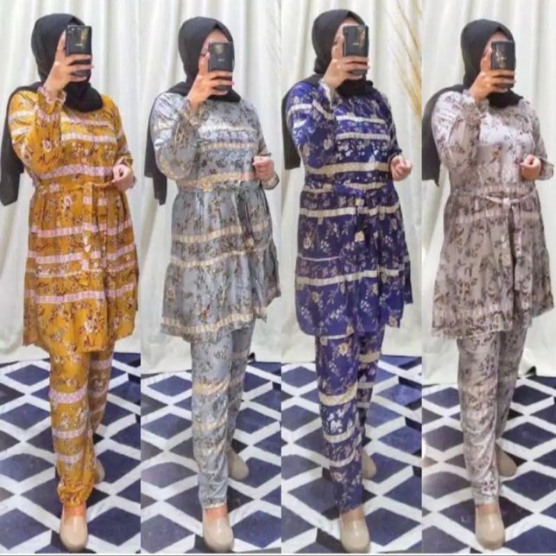 Piyama / Baju Tidur / Baju Harian set celana (1kg muat 3set)