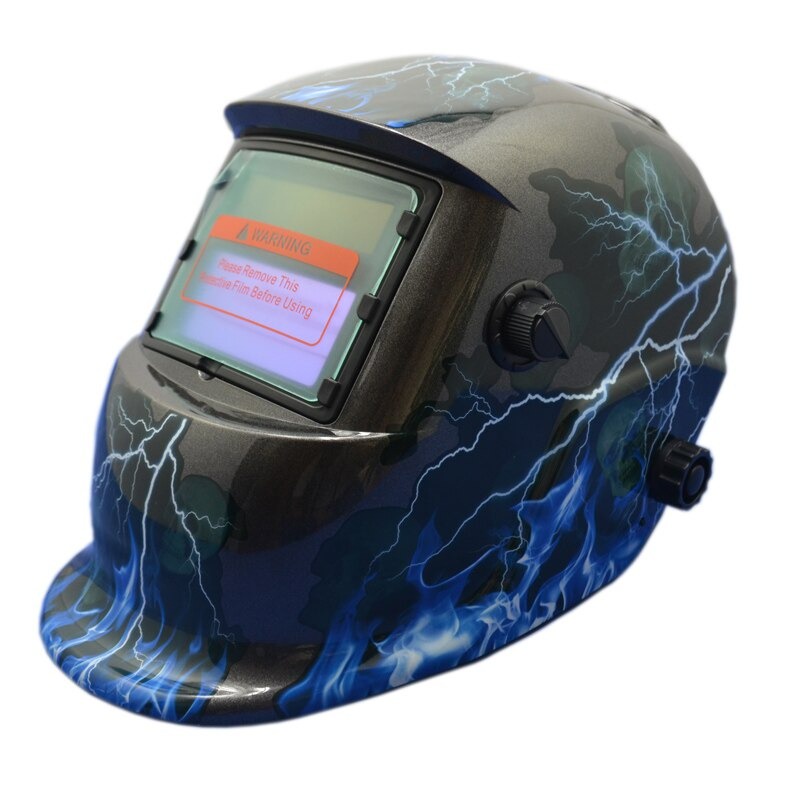 Helm Las Otomatis Auto Darkening Welding Helmet Motif Lightning - HW-013 - 7ROTCCBK Black