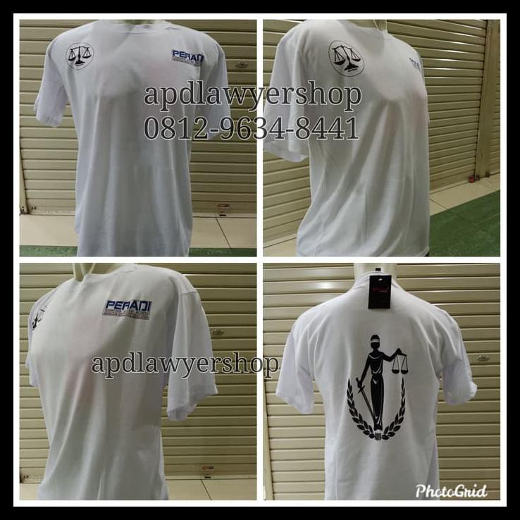 Baju Peradi Kaos Peradi Advokat Pengacara Bahan Adem Warna Putih