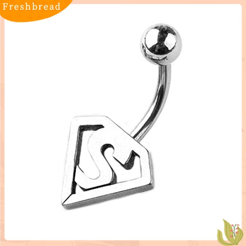 Anting Piercing Tindik Pusar Desain Kelelawar Bahan Stainless Steel untuk Wanita