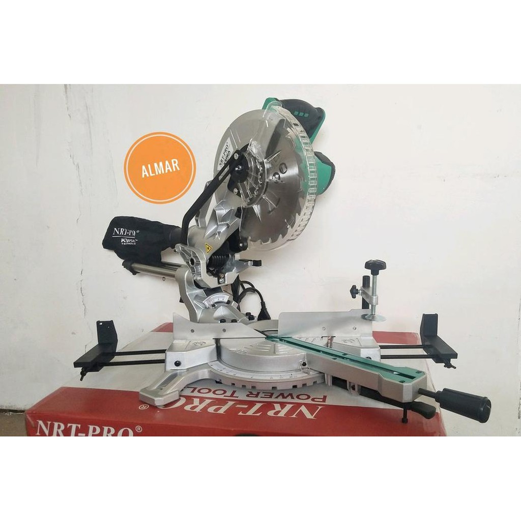 PROMO Mesin Miter Saw NRT PRO MS 1055 10 Inch Sliding Laser Mesin Gergaji Potong Kayu Aluminium