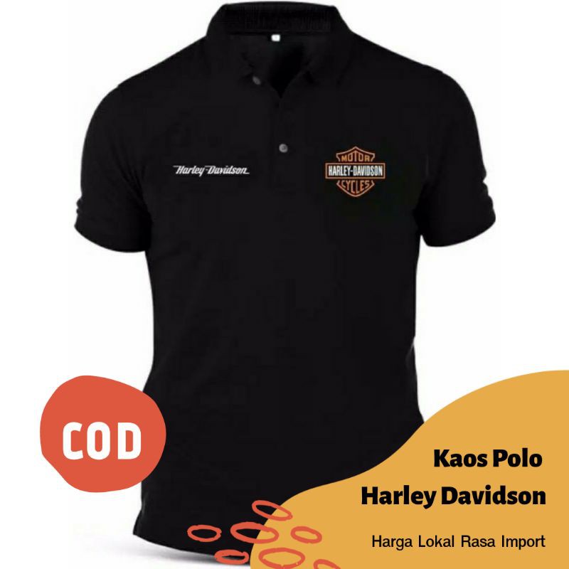 Kaos Harley Davidson Polo Pria