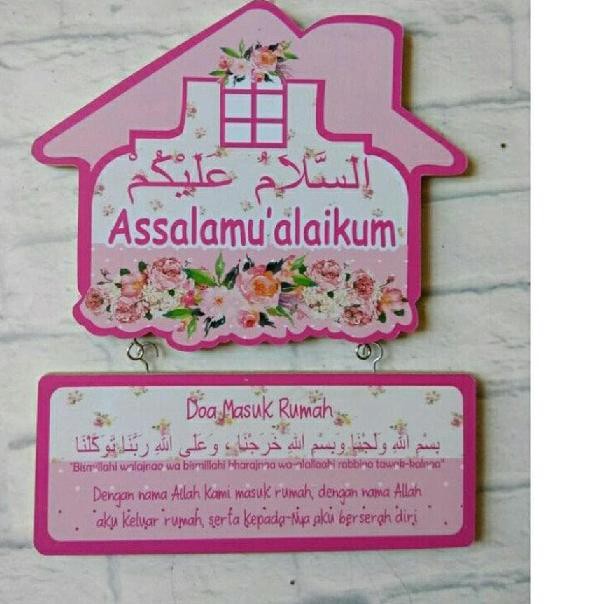 Tqn Hiasan Dinding Rumah Kamar Tidur Pajangan Dekorasi Shabby Kaligrafi Assalamualaikum Doa Masuk Ru Shopee Indonesia