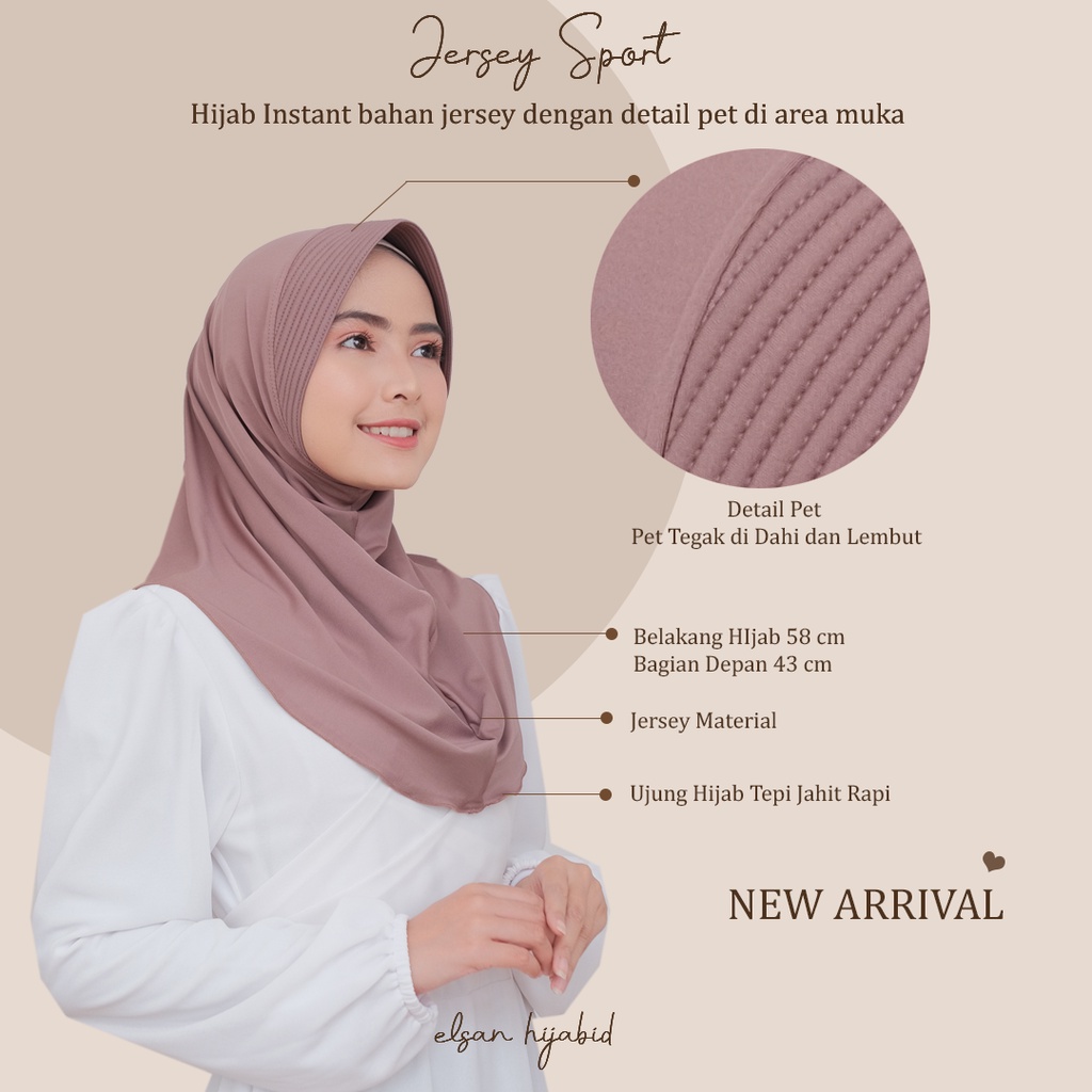 Khimar instant Hijab sport jersey premium grade A panjang menutup dada/ jilbab olahraga lycra instant jokowi