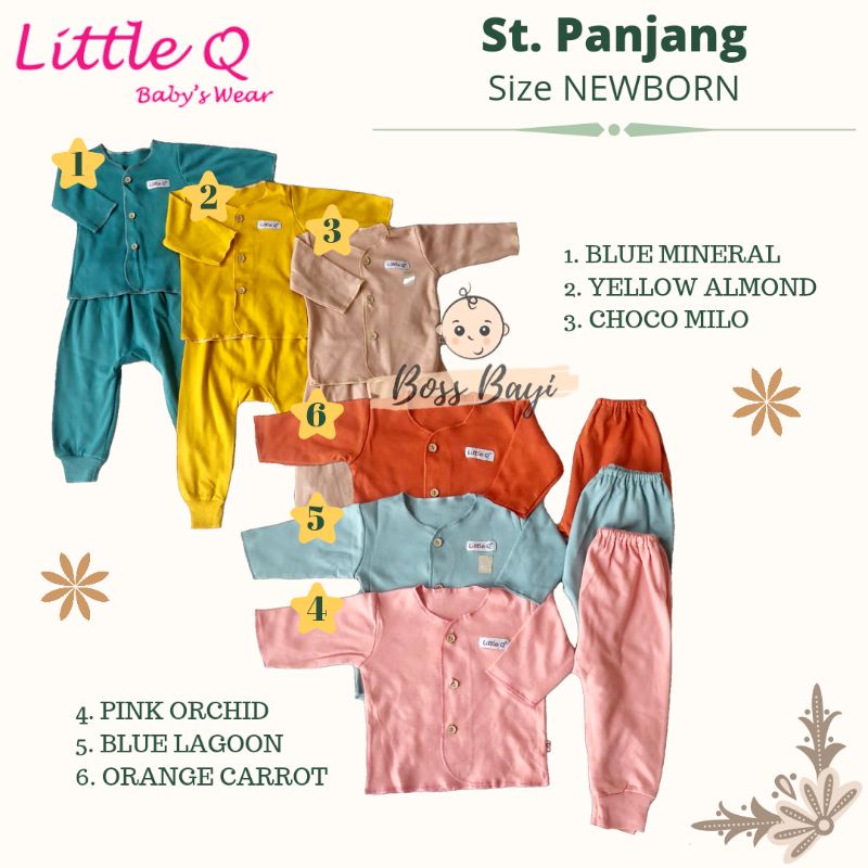 LITTLE Q - Setelan Panjang Newborn 0-3bulan SNI