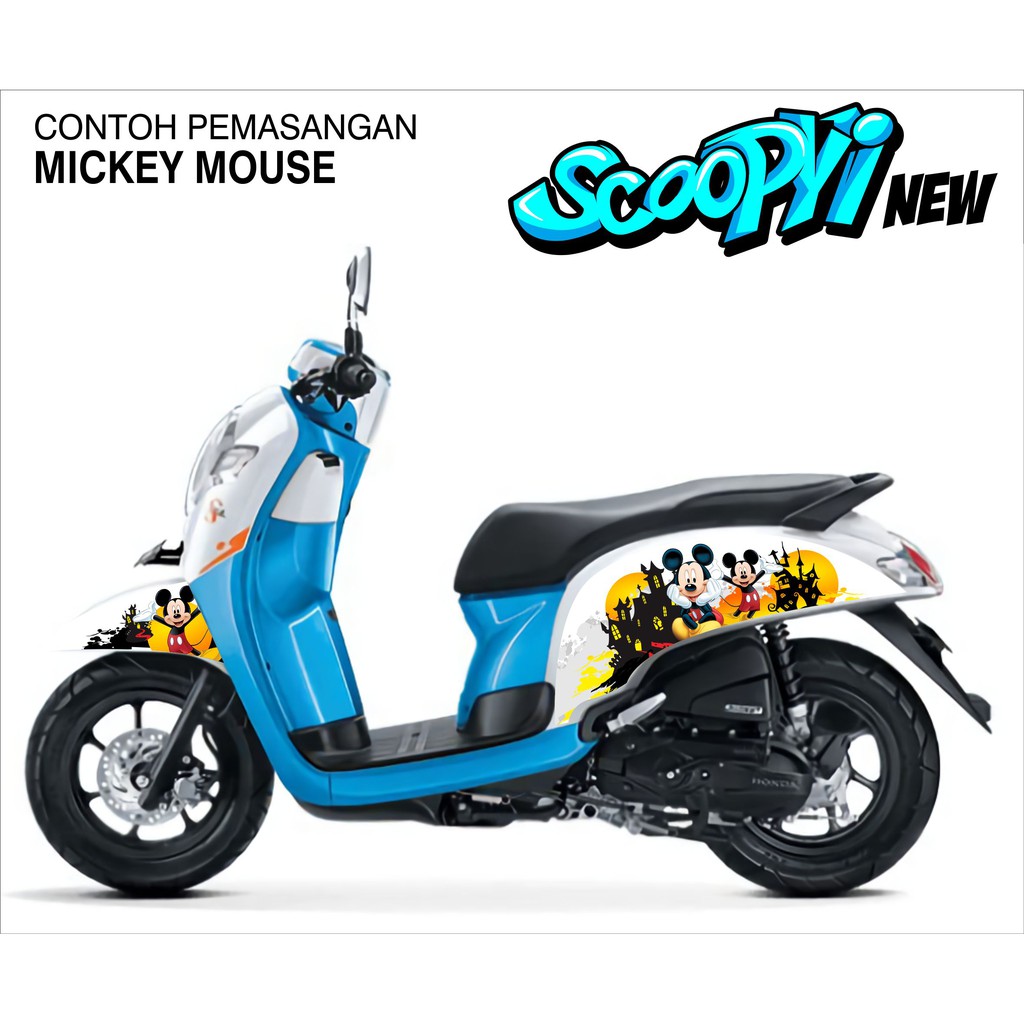 25 Inspirasi Keren Stiker Motor Scoopy Mickey Mouse Aneka Stiker Keren