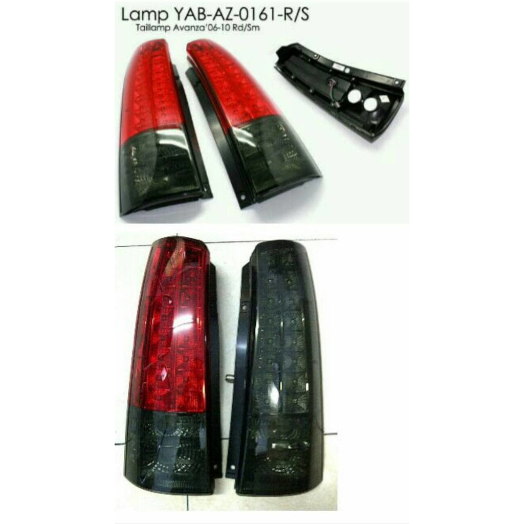Cuci Gudang YAB-AZ-0161BRN Stoplamp Avanza 2004 sd 2011 LED All Smoke Lens