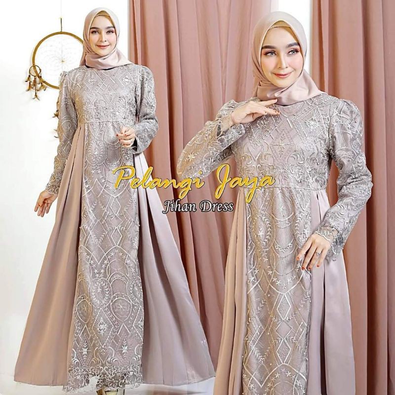 COD GAMIS TULLE SATIN/KEBAYA JIHAN DRESS/GAMIS KONDANGAN/GAMIS TUNANGAN