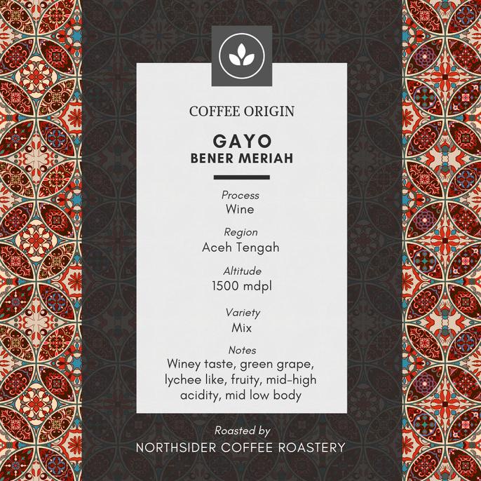

BIJI KOPI ARABIKA GAYO WINE NATURAL - 1KG NORTHSIDER COFFEE