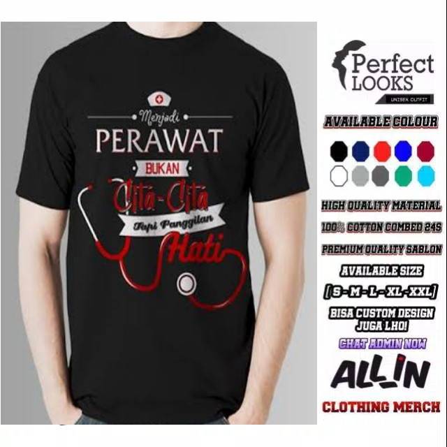 KAOS DISTRO MENJADI PERAWAT BUKAN CITA-CITA TAPI PANGGILAN HATI DESAIN STETOSKOP