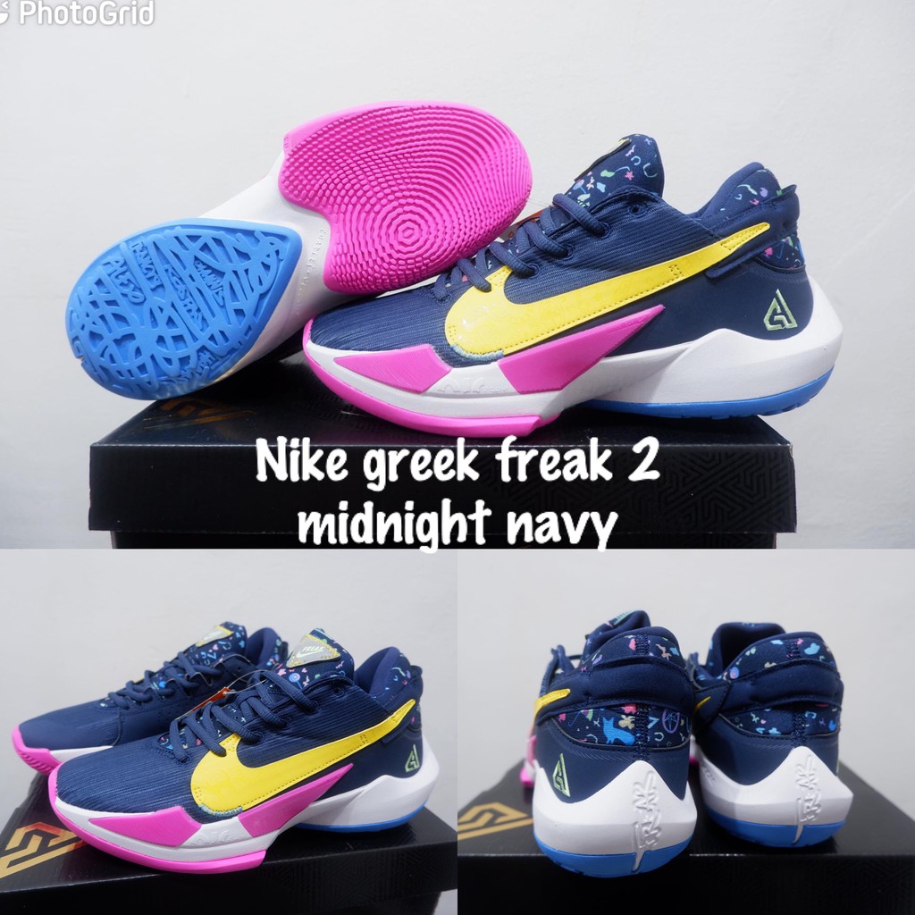 SEPATU BASKET NIKE ZOOM GREEK FREAK 2 LOW MIDNIGHT NAVY