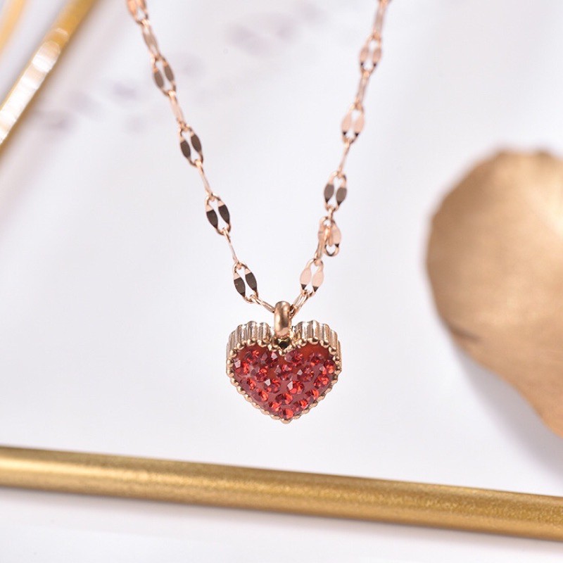 Kalung Rantai Titanium Love Cinta Dua Sisi Anti Karat &amp; Luntur KT-18