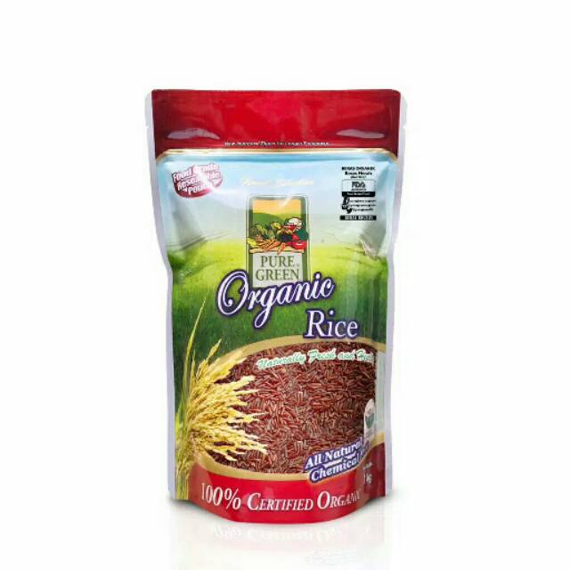 

PURE GREEN ORGANIC RED RICE 1KG BERAS MERAH ORGANIK PURE GREEN