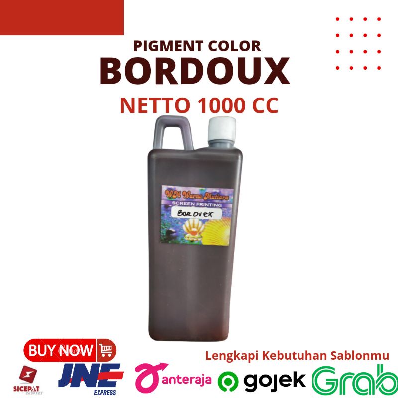 Biang Warna Sablon Kain/Baju Pigmen Merah Hati atau Bordoux 1Kg