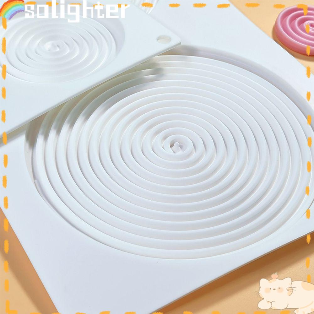 Cetakan Kue Mousse Bentuk Spiral 3D Bahan Silikon