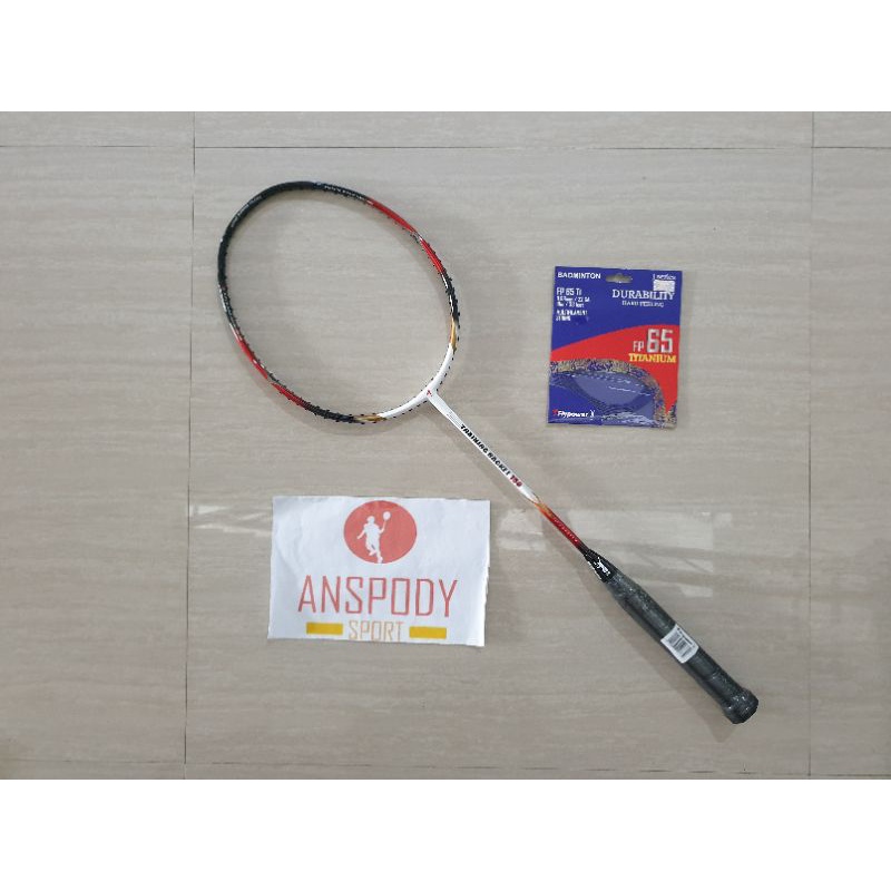 RAKET BADMINTON FLYPOWER TRAINING/LATIHAN/BEBAN 150gr FREE SENAR