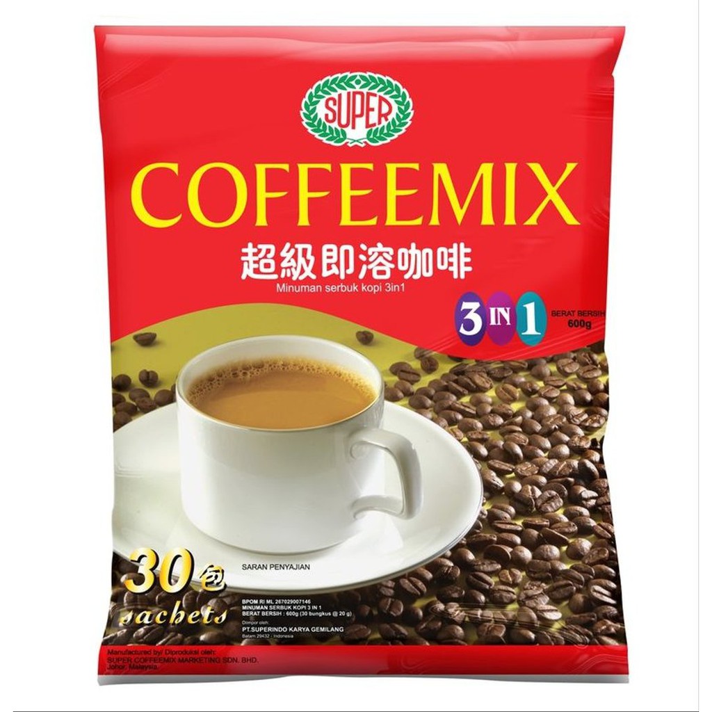 

SUPER 3IN1 INSTANT COFFEEMIX 30'S 20GR