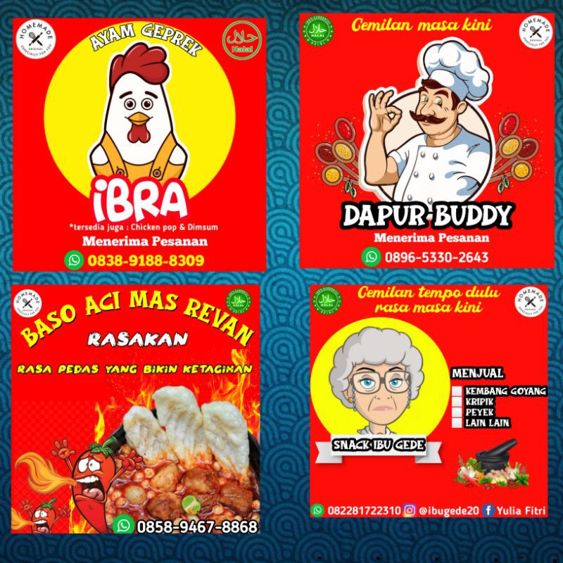 jasa desain dan cetak stiker label makanan minuman dan produk lainnya