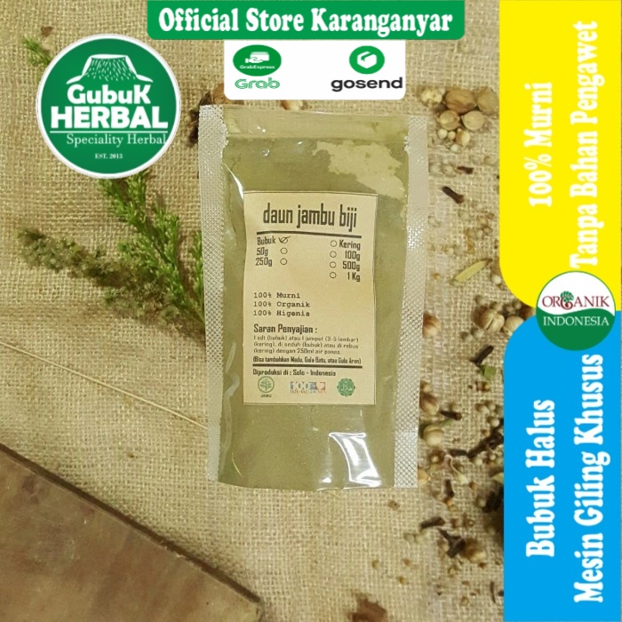 

BUBUK DAUN JAMBU BIJI 100 GRAM - Psidium Guajava - HALUS - ASLI - TANPA CAMPURAN
