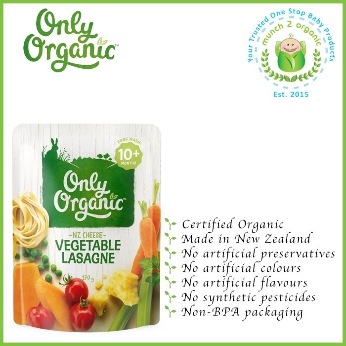 

ROMAN ONLY ORGANIC VEGETABLE LASAGNA 1-5YEARS