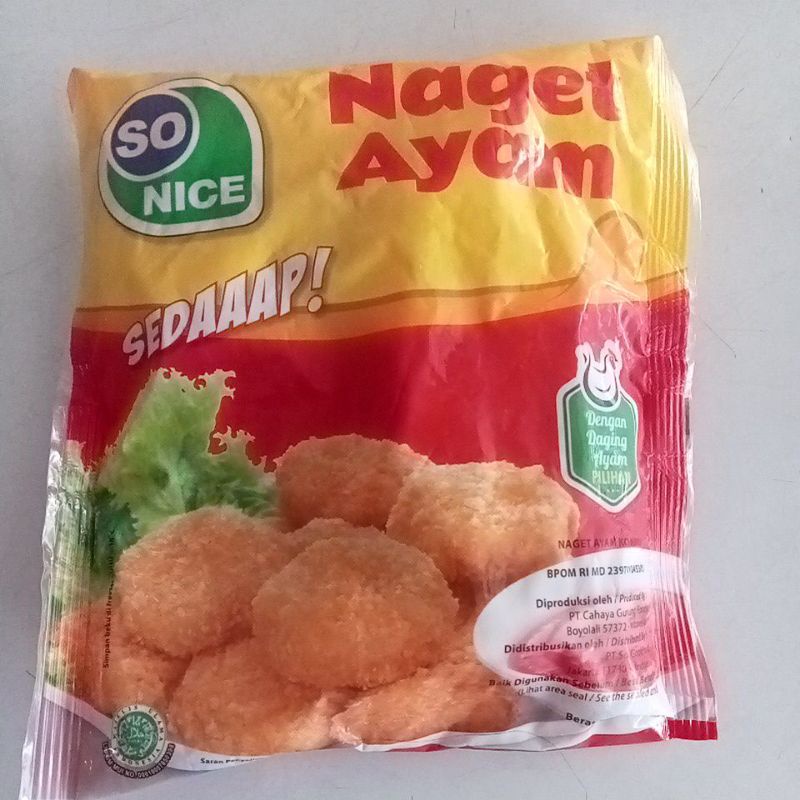 

SO NICE Chicken Nugget 250gr - Makanan Beku Olahan Nugget Ayam