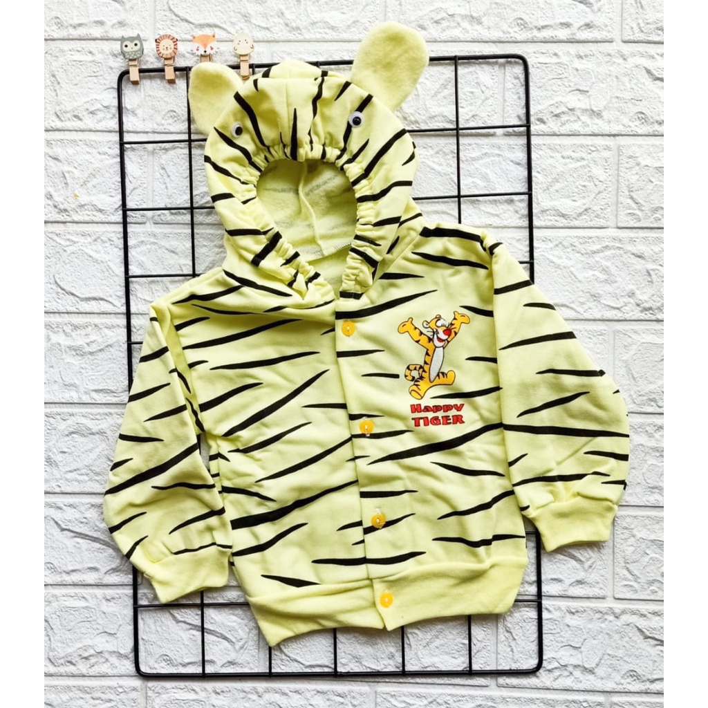 [JIT-TIGER] Jaket Bayi Tebal usia 0-6 bulan CUTE.BEAR / Outwear / Bahan tebal halus-KUNING