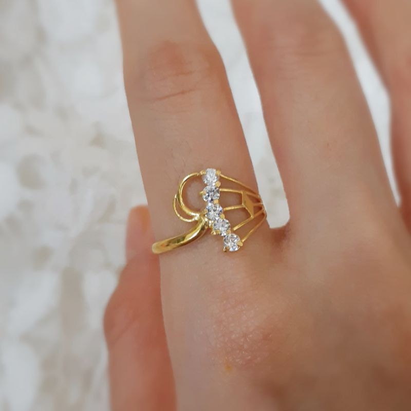 Cincin Model Kipas Emas Muda 1 gr