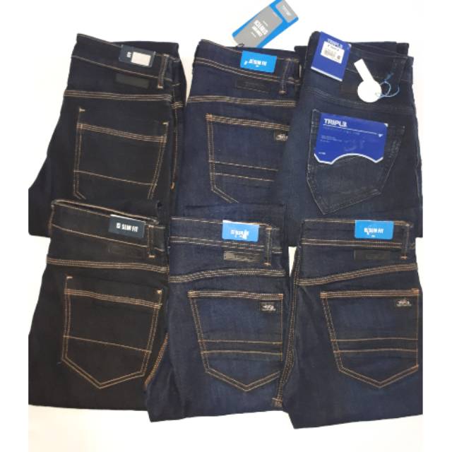 Celana panjang jean tripl3 slim original