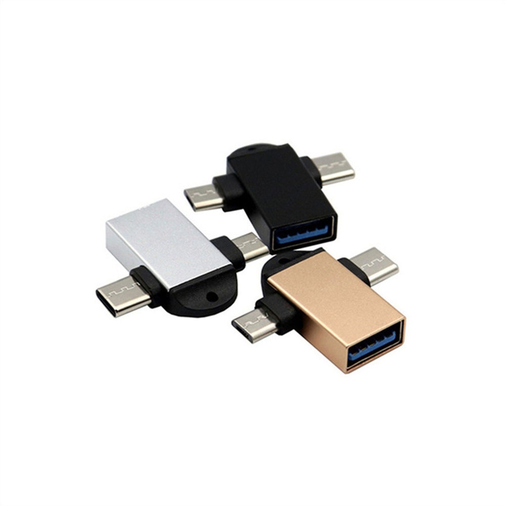 3 In 1 Adapter Konverter USB Ke Tipe-c Mikro Untuk Tablet / Hard Disk Drive