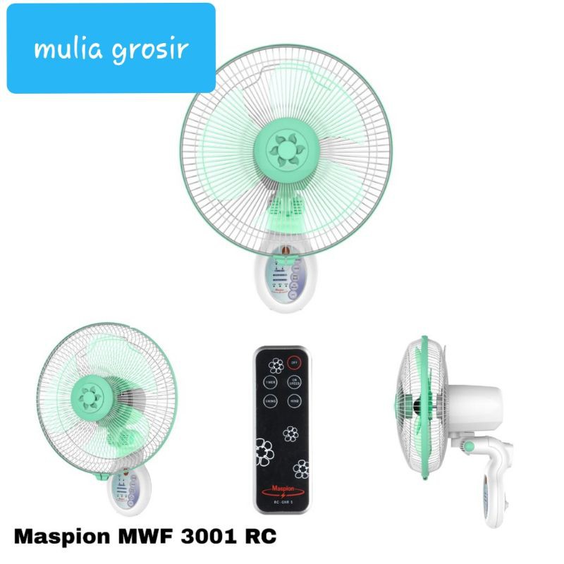 Wall Fan Maspion 12&quot; Remot 3001RC / Kipas Angin Dinding Maspion