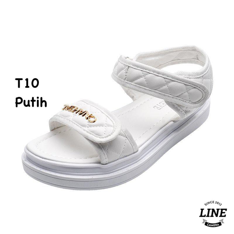 SANDAL WANITA SLIP ON FASHION KOREA SHOES T10