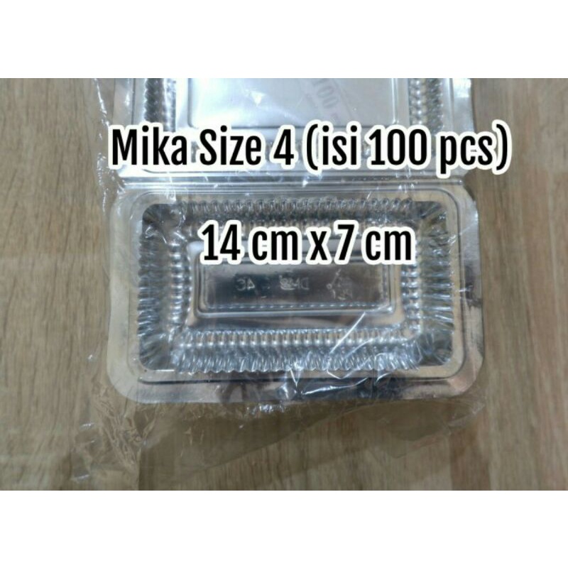 Mika Plastik/ Mika Nasi Kuning/ Mika Makanan/ Mika Kotak Kue Ukuran 4