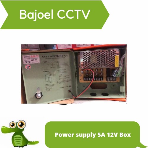 POWER SUPPLY 12V 5A BOX PANEL / POWER SUPPLY 12 VOLT 5 AMPER CCTV
