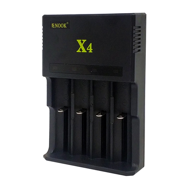 Enook X4 Charger 4 Slot Autocut [ vape / vapor / rokok elektrik ]