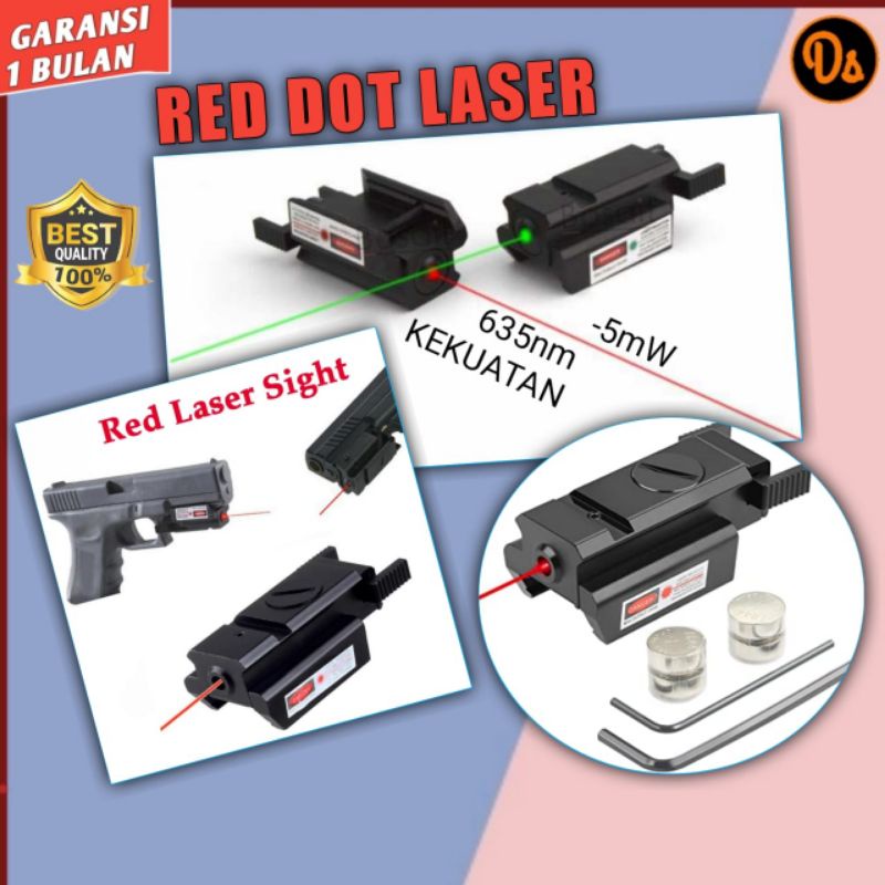 PROMO Red Dot Laser Sight Gun Airsoft Rifle Pistol TGPUL Tactical laser merah Hijau laser sight laser airsoftgun - LS15 Rail Adapter 11mm 7RLP03RE 7RLP04RE