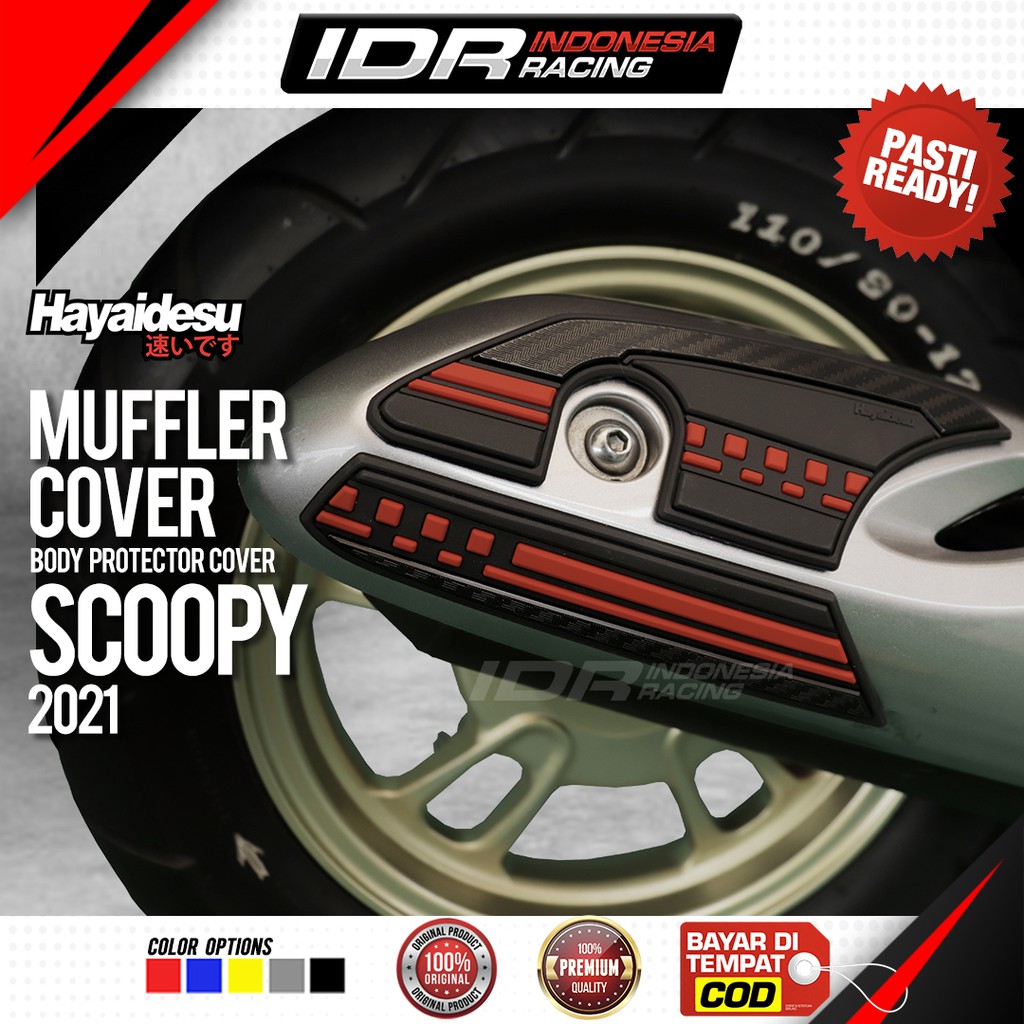 Hayaidesu New Scoopy 2021 Knalpot Muffler Cover Body Protector Aksesoris Honda