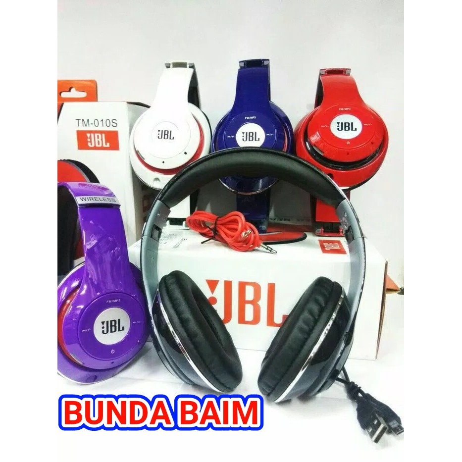 Terpopuler HEADPHONE JBL TM-010S / HEADSET BLUETOOTH TM010 / JBL 010S Premium