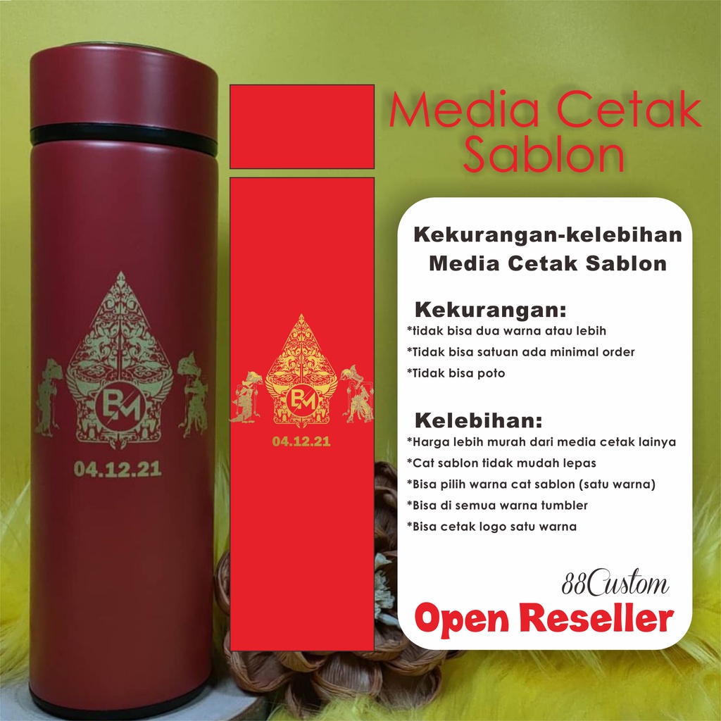 Tumbler Sakura Custom Desain Free Grafir Nama dan Print Logo Poto