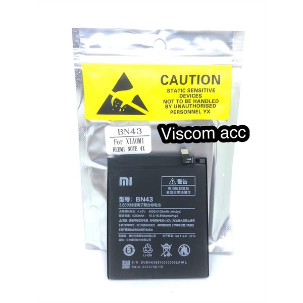 Baterai xiaomi Redmi note 4x Original BN-43 / BN43