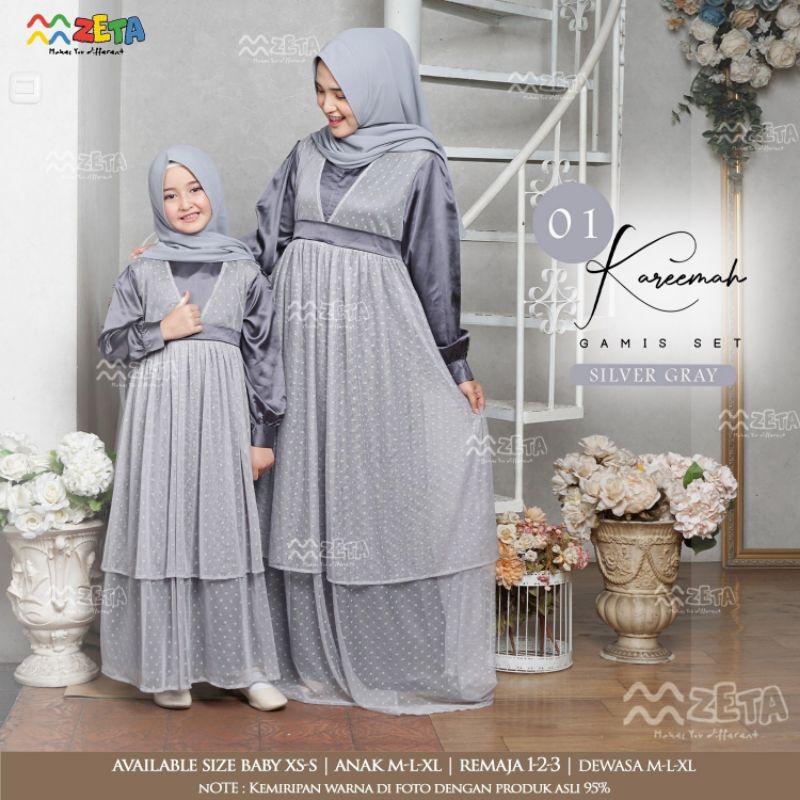 ~~ ZETA | Set Gamis Dewasa Tile Stylish "Kareema Series"