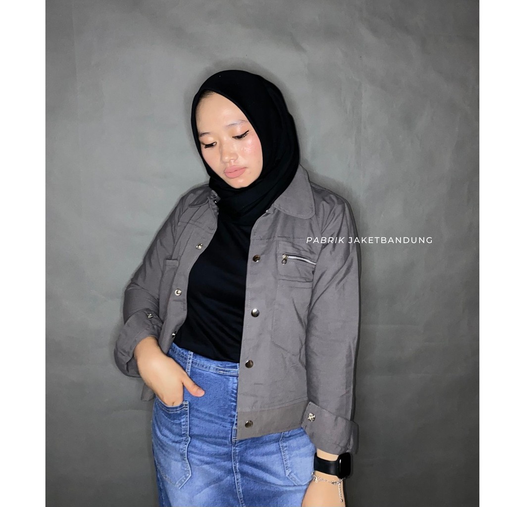 POLAND JAKET || POKET ZIPPY || JAKET WANITA